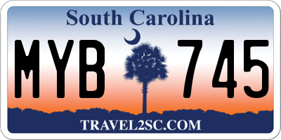 SC license plate MYB745