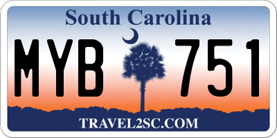 SC license plate MYB751