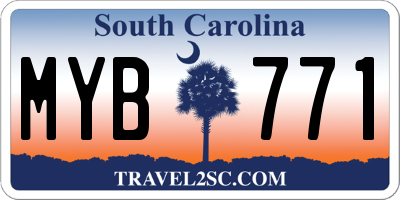 SC license plate MYB771
