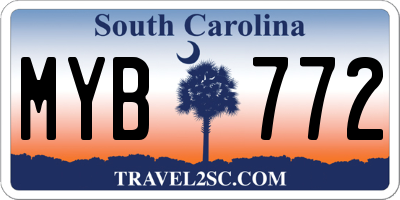SC license plate MYB772