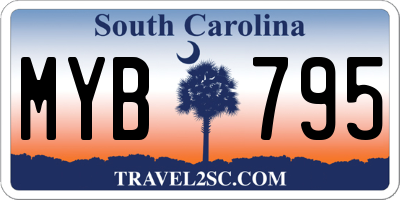 SC license plate MYB795