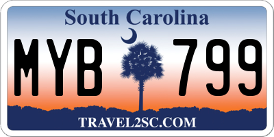 SC license plate MYB799