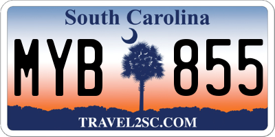 SC license plate MYB855