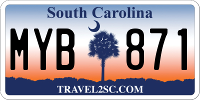 SC license plate MYB871