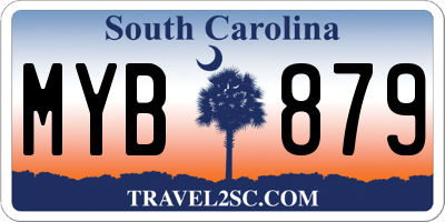SC license plate MYB879
