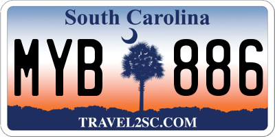 SC license plate MYB886