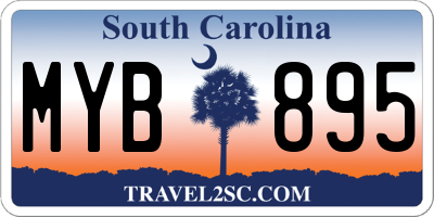 SC license plate MYB895