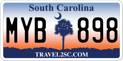 SC license plate MYB898
