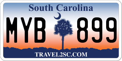 SC license plate MYB899