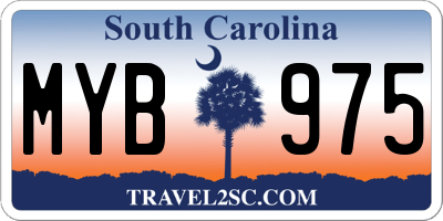 SC license plate MYB975