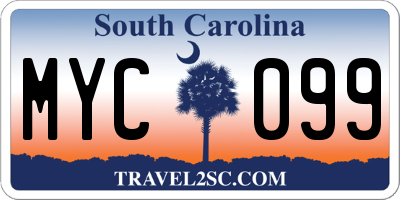 SC license plate MYC099