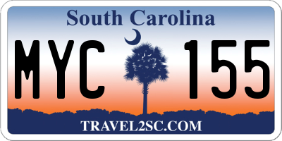 SC license plate MYC155