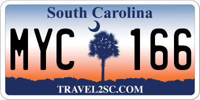 SC license plate MYC166