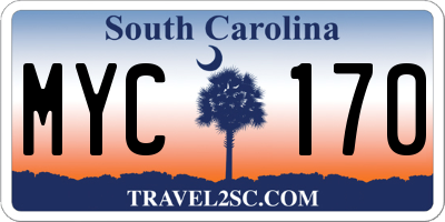 SC license plate MYC170
