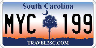 SC license plate MYC199