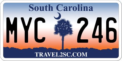 SC license plate MYC246
