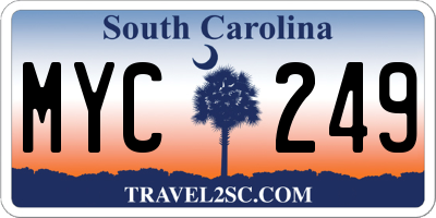 SC license plate MYC249