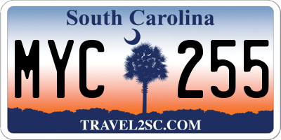 SC license plate MYC255
