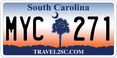 SC license plate MYC271
