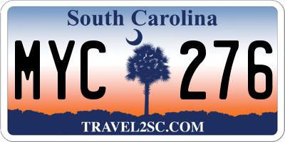 SC license plate MYC276