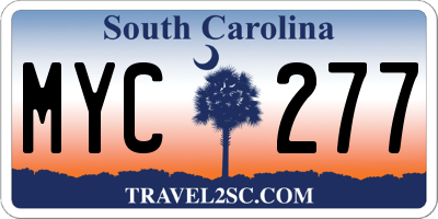 SC license plate MYC277
