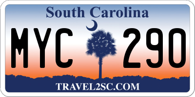 SC license plate MYC290