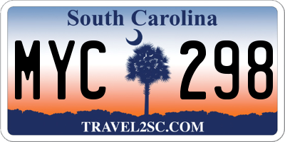 SC license plate MYC298