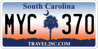 SC license plate MYC370