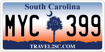 SC license plate MYC399