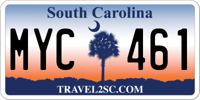 SC license plate MYC461