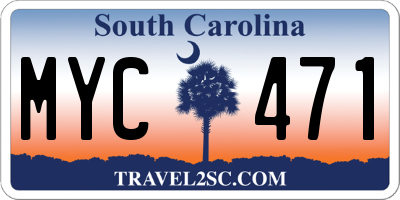 SC license plate MYC471