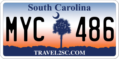 SC license plate MYC486