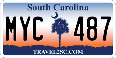 SC license plate MYC487