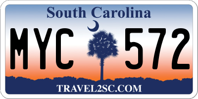 SC license plate MYC572
