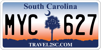 SC license plate MYC627