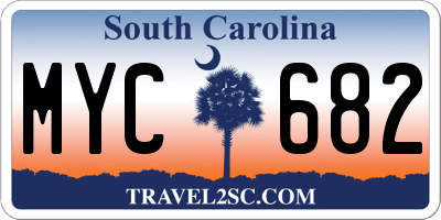SC license plate MYC682