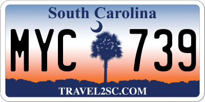 SC license plate MYC739