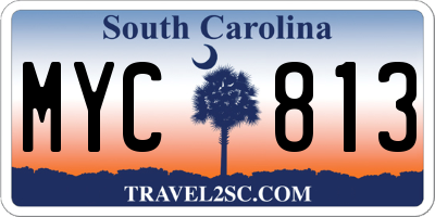 SC license plate MYC813