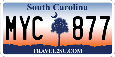 SC license plate MYC877