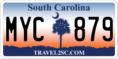 SC license plate MYC879