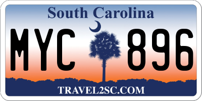 SC license plate MYC896