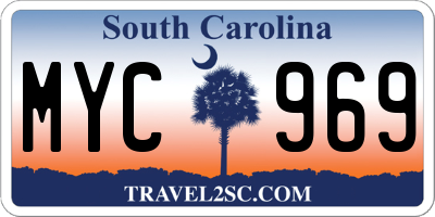 SC license plate MYC969