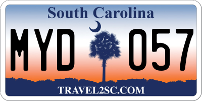SC license plate MYD057