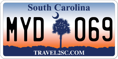 SC license plate MYD069