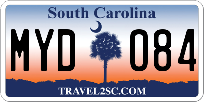 SC license plate MYD084