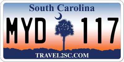 SC license plate MYD117