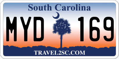 SC license plate MYD169