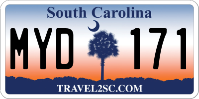 SC license plate MYD171