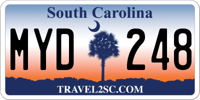 SC license plate MYD248
