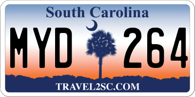 SC license plate MYD264